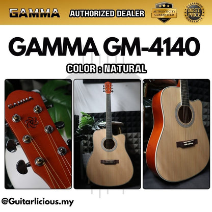 GAMMA ( GM-4140 ) 41inch Dreadnought Acoustic Guitar with Cutaway ( GM4140 / GM 4140 / GM-41-40 )