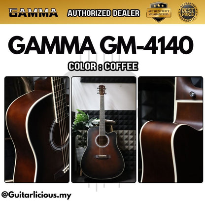 GAMMA ( GM-4140 ) 41inch Dreadnought Acoustic Guitar with Cutaway ( GM4140 / GM 4140 / GM-41-40 )