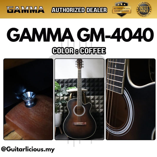 GAMMA ( GM-4040 ) 41inch Dreadnought Acoustic Guitar with Cutaway ( Matte Finish - GM4040 / GM 4040 / GM-40-40 )