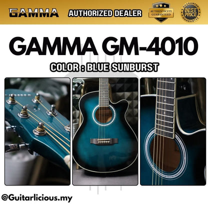 Gamma GM-4010 (Glossy Finish) Dreadnought 40 inch Acoustic Guitar with Cutaway ( GM4010 / GM 4010 )