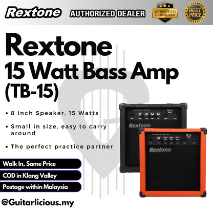 REXTONE 15watt Bass Amplifier ( TB15 / TB-15 )