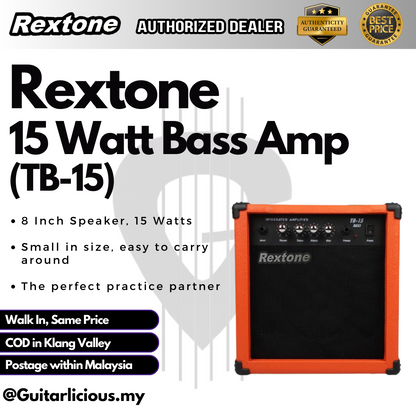 REXTONE 15watt Bass Amplifier ( TB15 / TB-15 )