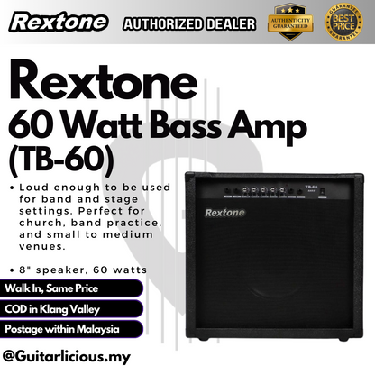 Rextone 60 watt Bass Amplifier ( TB60 / TB-60 )