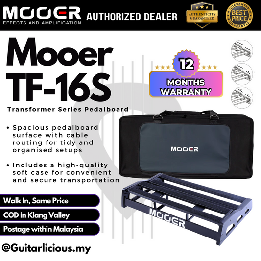 Mooer TF-16S Transformer Series Pedalboard with Soft Case ( TF16S / TF 16S / TF-16 )