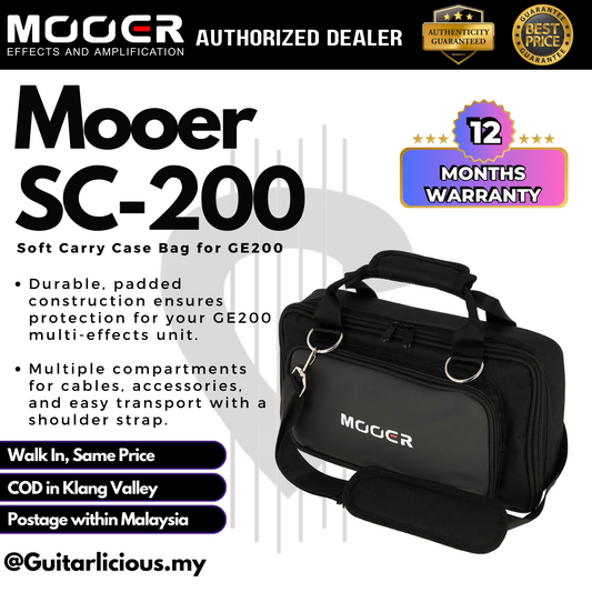 Mooer SC-200 Soft Carry Multi-Effect Pedal Case Bag for GE200 ( SC200 / SC 200 )