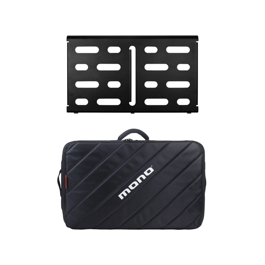 MONO Pedalboard Medium, Black and Club Accessory Case 2.0, Black - MEDIUM / M