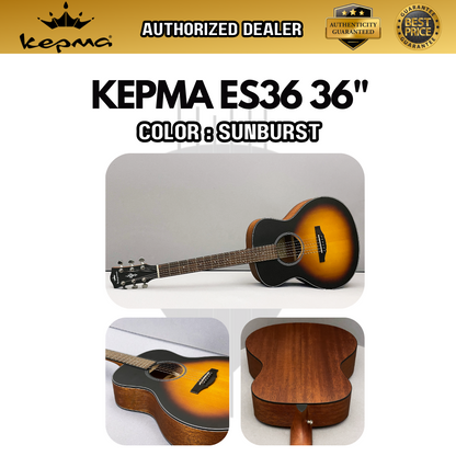 KEPMA ES36 , 36 inch (3/4) Travel Portable Acoustic Guitar ( ES-36 / ES 36 )