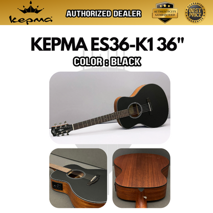 KEPMA ES36EQ , 36 inch (3/4) Travel Portable Acoustic Guitar with with K1 Pickup ( ES-36 / ES 36 / ES 36 -K1 )