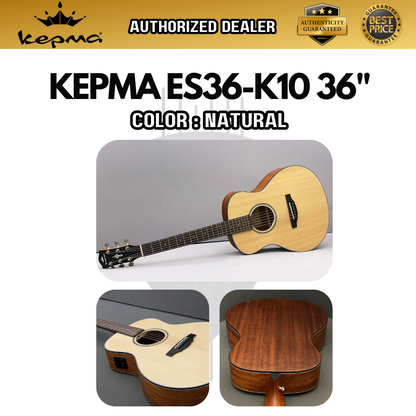 KEPMA ES36EQ , 36 inch (3/4) Travel Portable Acoustic Guitar with AcoustiFex® K-10 Pickup ( ES-36 / ES 36 / ES 36 -K10 )