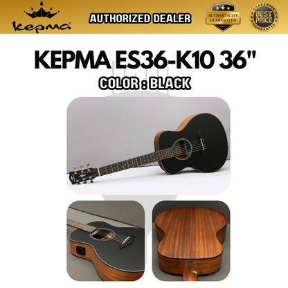 KEPMA ES36EQ , 36 inch (3/4) Travel Portable Acoustic Guitar with AcoustiFex® K-10 Pickup ( ES-36 / ES 36 / ES 36 -K10 )