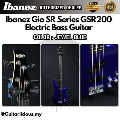 Ibanez Gio SR Series GSR200 , 4 Strings Electric Bass Guitar - Jewel Blue ( GSR200-JB / GSR-200 / GSR 200 )