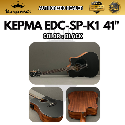 KEPMA EDC 41 inch Dreadnought Semi Acoustic Guitar w K1 EQ (Spruce Top, Side & Back Mahogany) ( EDC-K1 EDC 41 EDC-41 )