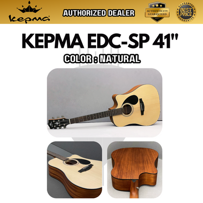 Kepma EDC 41 inch Dreadnought Acoustic Guitar (Spruce Top, Side & Back Mahagony) ( EDC41 / EDC-41 )