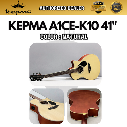 Kepma A1CE 41 inch Grand Auditorium Acoustic Guitar with AcoustiFex® K-10 Pickup (A1CE-K10 / A1C 41 / A1C-41 )