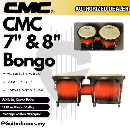 CMC Bongo Drum 7 inch & 8 inch (Made in Thailand) - CMC-BT-010