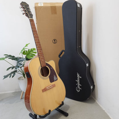 Epiphone AJ-210CE Outfit Semi Acoustic-Electric Guitar with Pickup / EQ - Natural (AJ210 / AJ210CE / AJ-210E )