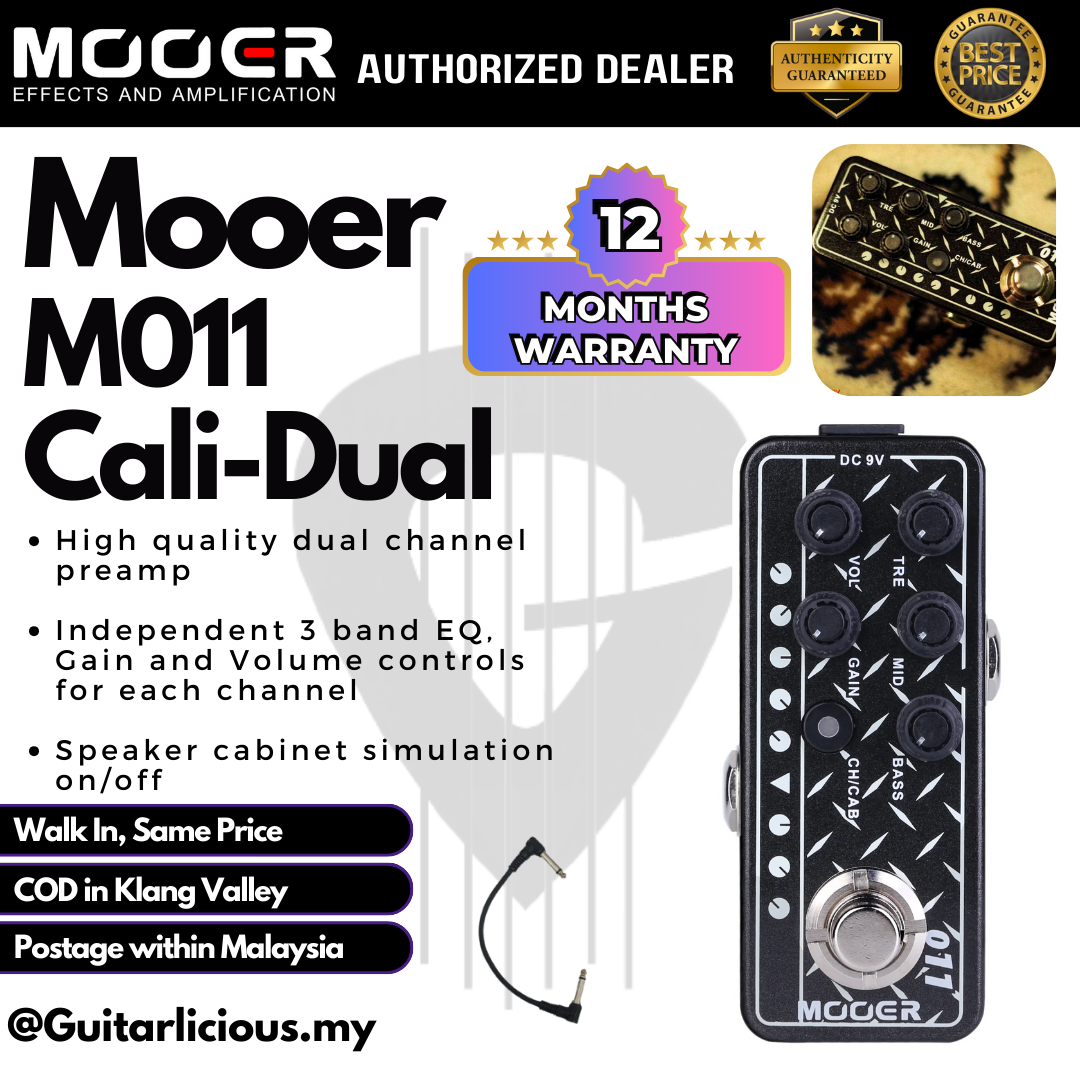 Mooer 011 Cali-Dual Micro Series Preamp Guitar Pedal Effect