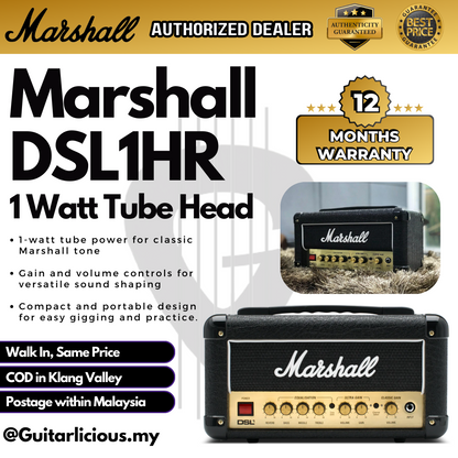 Marshall DSL1HR - 1 Watt Tube Head Guitar Amplifier ( DSL1 / DSL1-HR )