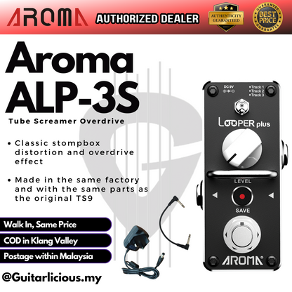 best looper effects pedal Aroma ALP-3S Looper Effect Pedal w/ 3 Channel Recording USB interface – GUITARLICIOUS