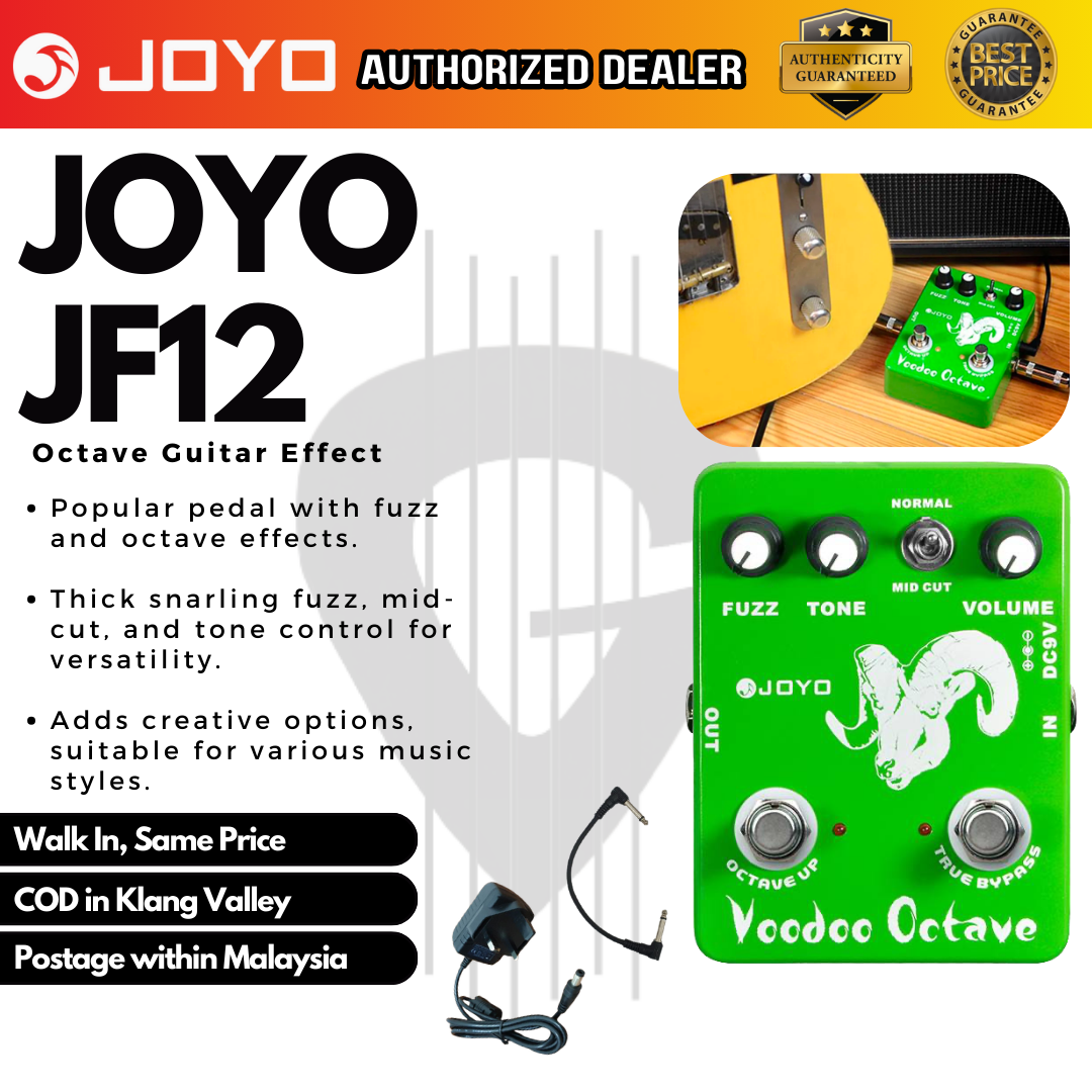 joyo fuzz pedal Joyo JF-12 Voodoo Octave Germanium Fuzz 60's Rock Electric Guitar Effe – GUITARLICIOUS