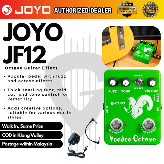 Joyo JF-12 Voodoo Octave Germanium Fuzz 60's Rock Electric Guitar Effect Pedal with MID Cut JF12