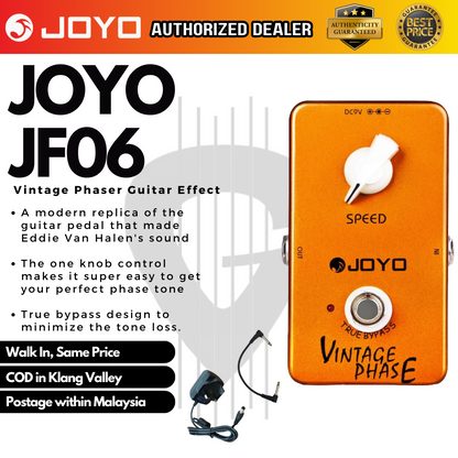 JOYO Vintage Phase (JF-06 / JF06 / JF 06) Guitar Effects Pedal