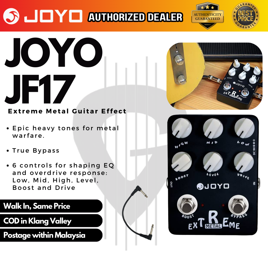 JOYO Extreme Metal (JF-17 /J JF17 / JF 17) Guitar Effects Pedal – GUITARLICIOUS