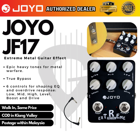 JOYO Extreme Metal (JF-17 /J JF17 / JF 17) Guitar Effects Pedal