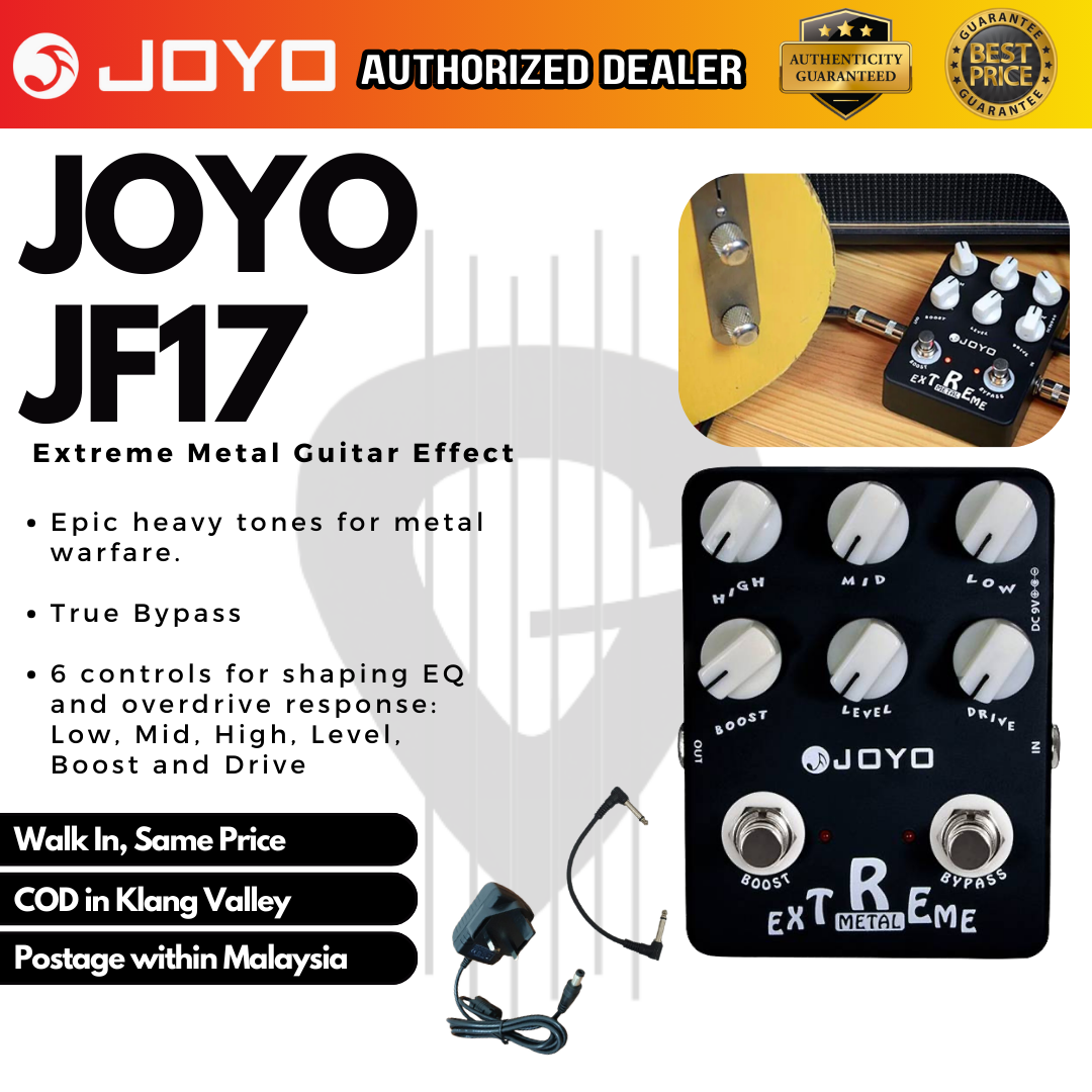 joyo eq pedal JOYO Extreme Metal (JF-17 /J JF17 / JF 17) Guitar Effects Pedal – GUITARLICIOUS