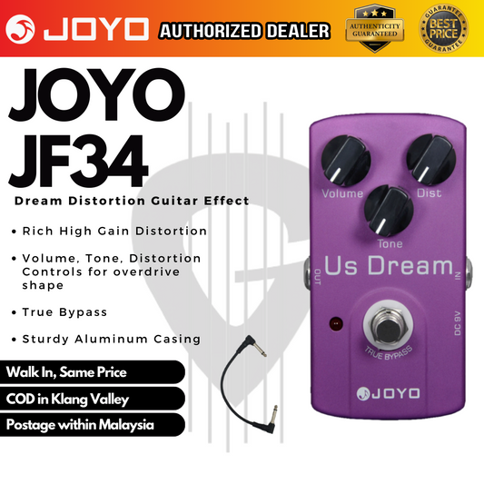 JOYO US Dream Distortion (JF-34 / JF34 / JF 34) Guitar Effects Pedal