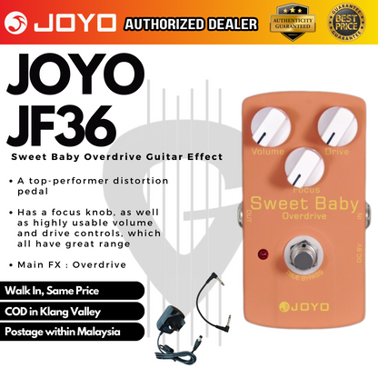 JOYO Sweet Baby Overdrive (JF-36 / JF36 / JF 36) Guitar Effects Pedal