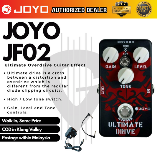 JOYO Ultimate Drive (JF-02 / JF02 / JF 02) Guitar Effects Pedal