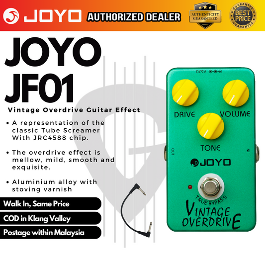 JOYO Vintage Overdrive (JF-01 / JF01 / JF 01) Guitar Effects Pedal