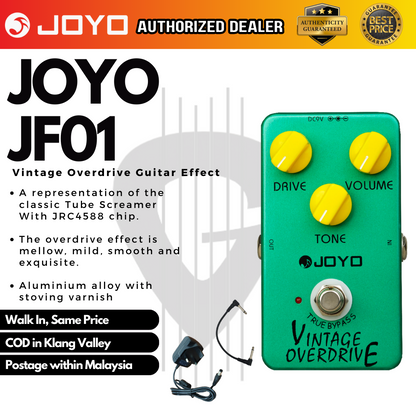 JOYO Vintage Overdrive (JF-01 / JF01 / JF 01) Guitar Effects Pedal