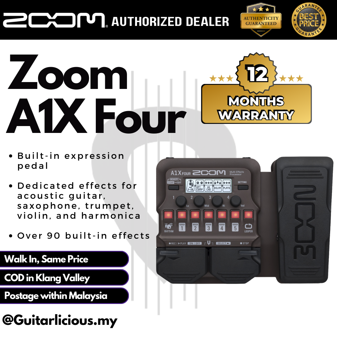 zoom a1x four acoustic fx pedal Instrument Multi-Effect Processor – GUITARLICIOUS Malaysia pockets Designed to elevate your Batterien:1 Paar Batterien Building A Monster Gravel