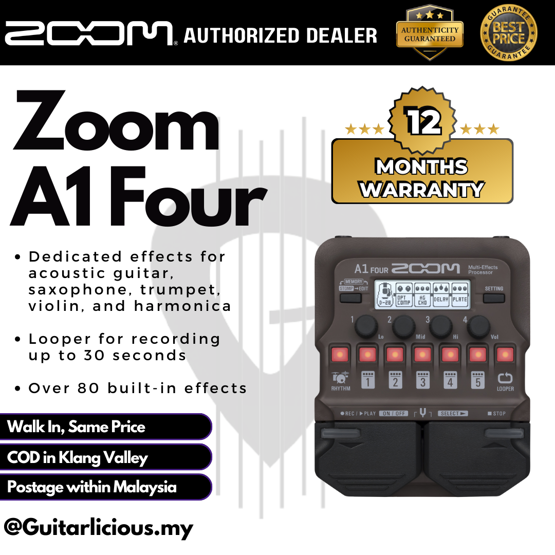 zoom a1 four acoustic fx pedal Instrument Multi-Effect Processor ( A14 / A-1 ) – GUITARLICIOUS Malaysia Size:29*17(6'1''-6'3'') Boss HM-2 Heavy Metal shelter accessory FX and Acoustic IR