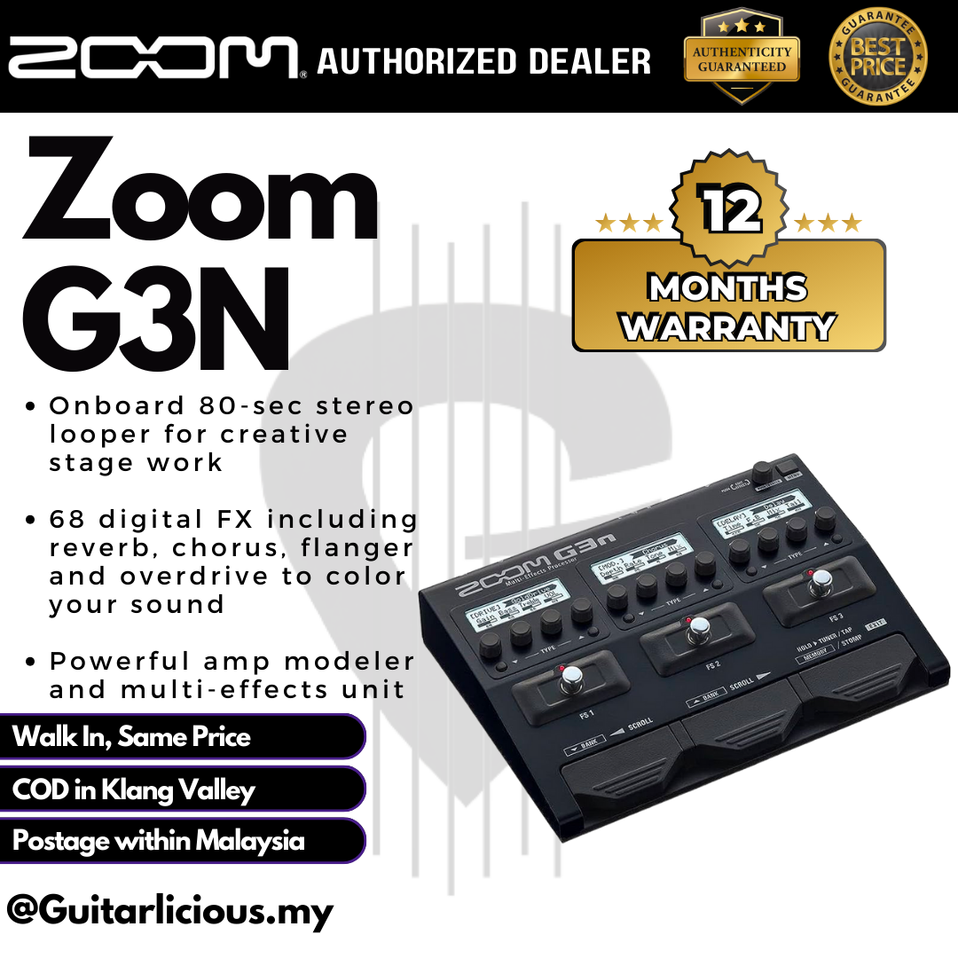 ZOOM G3N Multi-Effects Processor ( G3 / G3-N ) – GUITARLICIOUS