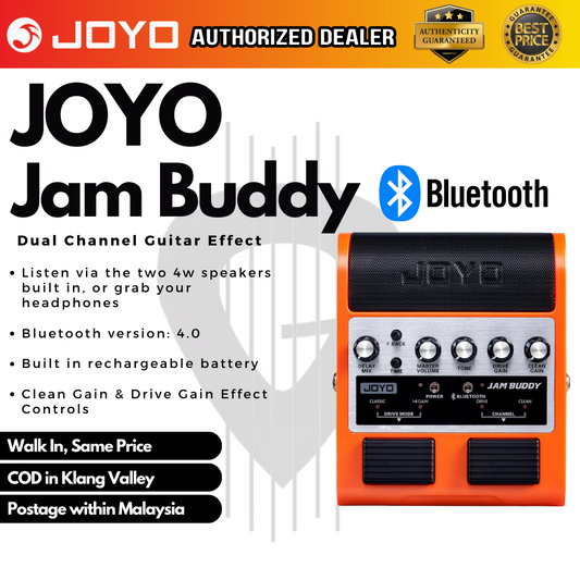 JOYO JAM BUDDY Multi Effect Portable Guitar Amp BT Stereo Guitar Speaker Amplifier Rechargeable Battery Jambuddy