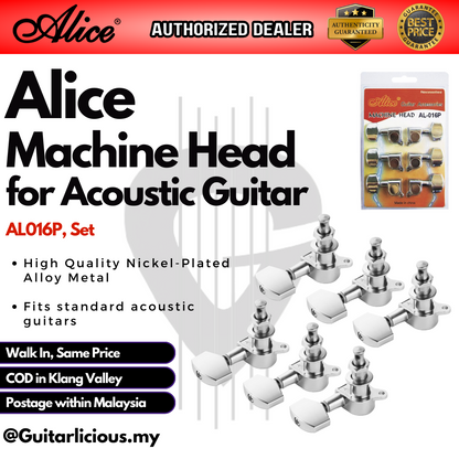 Alice Acoustic Guitar Machine Head Set Tunning Head Peg (1 set) - AL016P