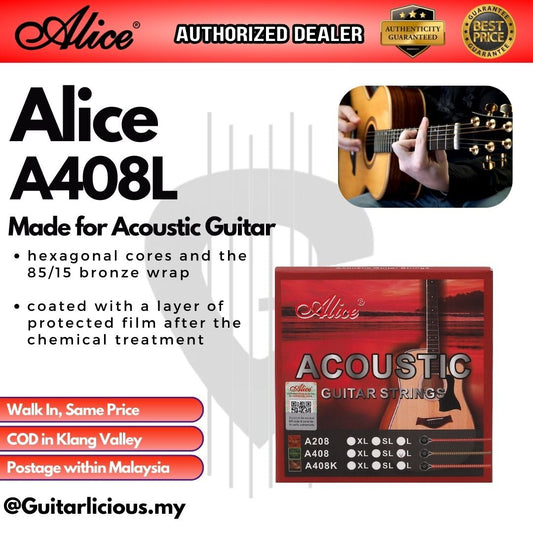 Alice A408L Acoustic Guitar Strings (012-053)