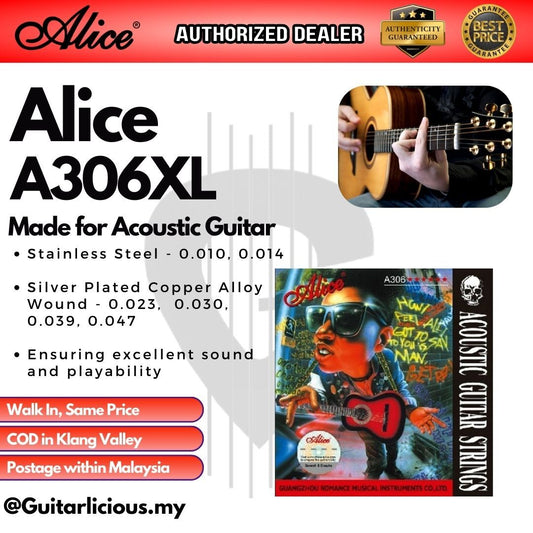 Alice A306XL Acoustic Guitar Strings (009-042)