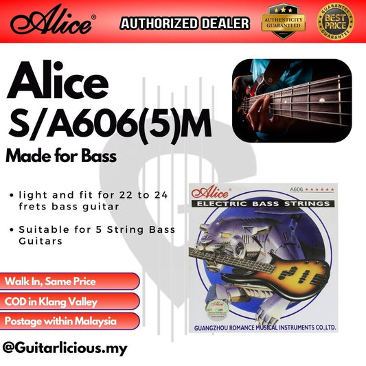 Alice A606(5) M Bass Guitar String Set / 5 strings (045-130)