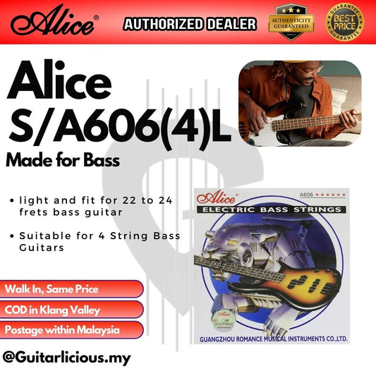 Alice A606(4) L Bass Guitar String Set / 4 strings (040-095)