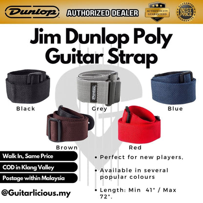 Jim Dunlop Poly Guitar Strap (D0701)