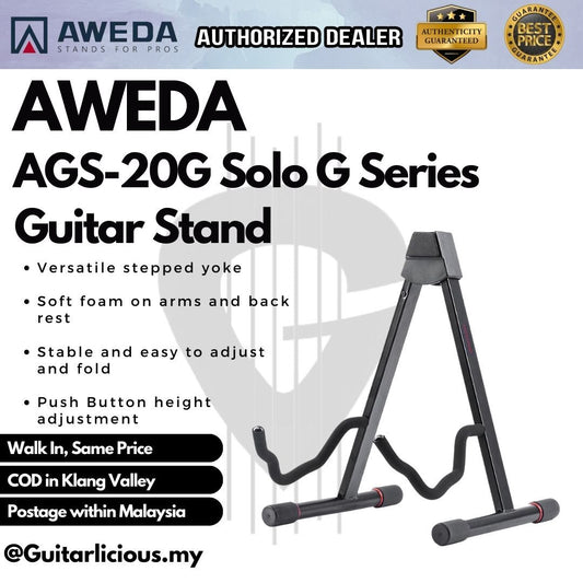 AWEDA AGS-20G Solo G Series Adjustable A Shape Guitar Stand ( AGS20G / AGS 20G )