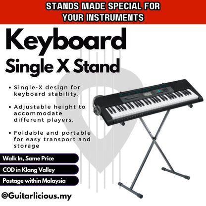 Detachable Single "X" Keyboard Stand (DIY) / Instrument Holder - (HY801D)