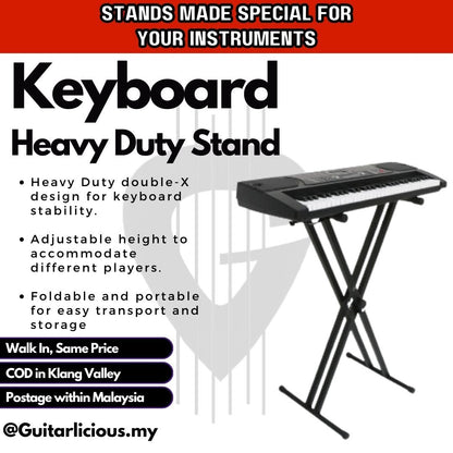 Heavy Duty Double "X" Keyboard Stand - (HY802)