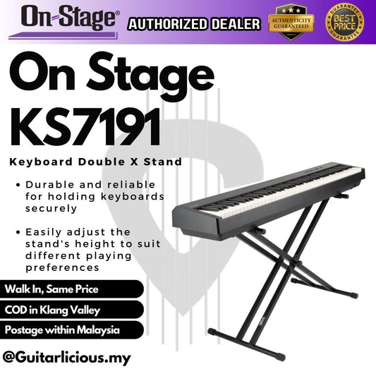 On Stage KS7191 Double X Heavy Duty Keyboard Stand ( KS-7191 )