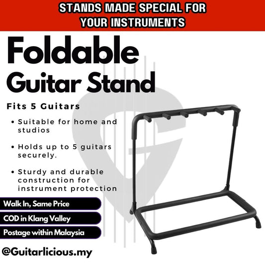 Foldable Guitar Stand (5 Guitars) - (HY885)