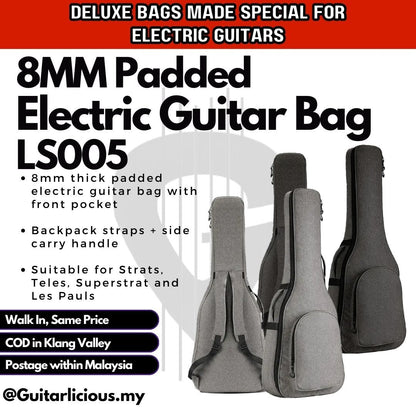 Deluxe 8mm Padded Lead Electric Guitar Bag ( LS005 )